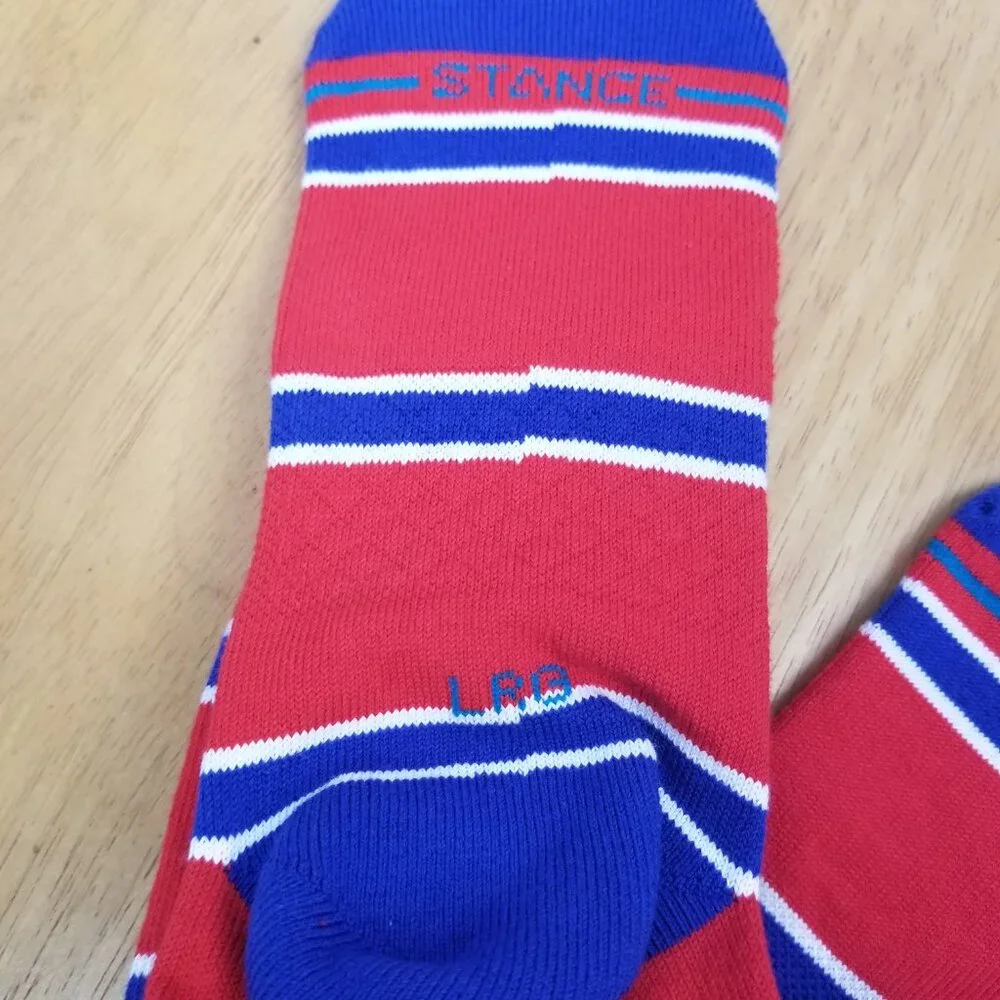 Philadelphia 76'ers Crew Socks NBA Basketball Men's Large